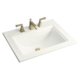 Bathroom Sink Drop In Self Rimming by Kohler - K-2337-4 in Biscuit