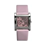 Sekonda Pink Floral Dial Pink Leather Strap Ladies Summer Watch 4125