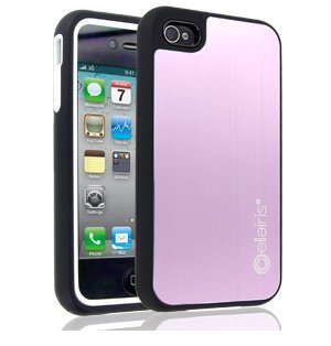 Cellairis Rapture Elite Aluminum Snap-On Case for Apple iPhone 4 & 4S - Black/Pink/White