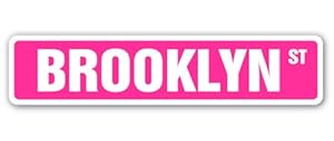 BROOKLYN Street Sign name kids childrens room door bedroom girls boys gift