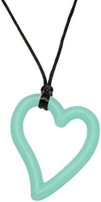 Munchables Silicone Teething Pendant - Heart (Aqua)