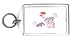 Keychain with math, thinking, mouse, cheese, pair