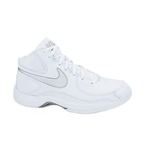 Nike Men's The Overplay VII White/White/Metallic Silver Basketball Shoe, White/Metallic Silver, 8 Men US