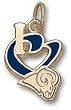 Boston Celtics "I Heart Logo" 1/2" Enamel Enamel Pendant -14K/10K, Stainless Steel or Gold Plated