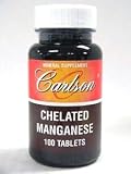 Carlson Labs Chelated Manganese, 20 mg - 100 Tablets