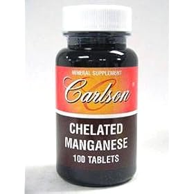 Carlson Labs Chelated Manganese 20 mg 100 tabs