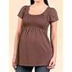 A Pea in the Pod: Short Sleeve Scoop Neck Smocked Maternity T Shirt