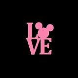 Love Mickey Mouse #1 Car Window Decal Sticker Pink 4