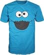 Mens Sesame Street Cookie Monster Face T-shirt