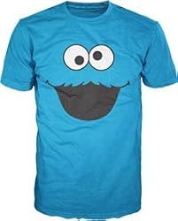 Mens Sesame Street Cookie Monster Face T-shirt