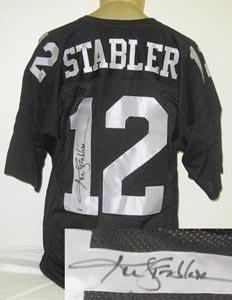 Ken Stabler Signed Oakland Raiders authentic style Russell Jersey