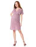 Motherhood Maternity: Short Sleeve Flutter Sleeve Maternity Dress