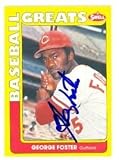 George Foster Autographed/Hand Signed Baseball Card (Cincinnati Reds) 1990 Swell Legends Card