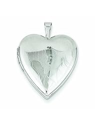Genuine 14K White Gold 20mm White Gold Mother And Child Heart Locket 2 Grams Of Gold 100% Satisfaction Guaranteed.