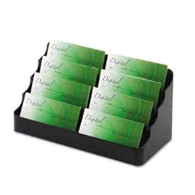 Desktop Business Card Holder, Capacity 400 Cards, Black