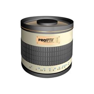Click here to buy Pro-Optic 500mm f 6.3 Manual Focus, T-Mount Mirror Lens with Yashica Contax SLR T-Mount.