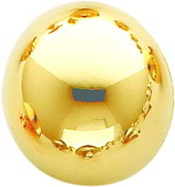14K Yellow Gold Half Ball Omega Clip On Earrings New |A