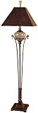 Uttermost Calisto Glass Font Square Bronze Shade Floor Lamp