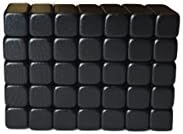 35 Small Block Magnets - Push Pin Magnets for Classroom Maps, Office Whiteboard, Filing Cabinets, Refrigerator/fridge and DIY Science Projects (Black)