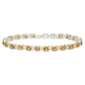 7 1 3 Carat Citrine Sterling Silver Bracelet by Citrine Birthstones