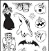 Fiskar 12-8957s Easy Stamp Press Clear Stamp Set Halloween Trick Or Treat
