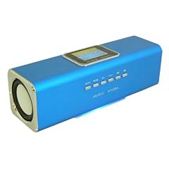 Stereo Lautsprecher / Boxen / Soundstation / Lautsprechersystem "6in1" f�r Samsung B3210, B5310, B7350, B7610, C3300, G810, Galaxy Tab - mit eingebautem Radio, Wecker, Uhr, USB-Slot, Micro-SD Kartenslot & 3,5mm Klinkenanschluss - Farbe: blau-metallic - inkl. original arcotec Handyb�ndchen/Schl�sselband