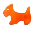 France Luxe Mini Scotty Dog on Tige Boule - Nacro Orange