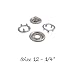 25 SETS - OPEN RING PRONG NO SEW SNAP FASTENERS (100 Pieces) - SIZE 12 (1/4