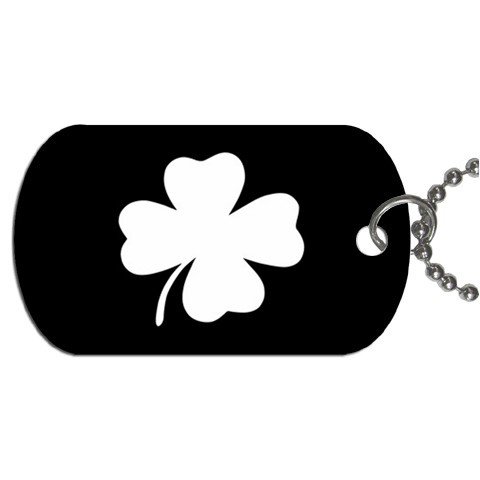 4 leaf clover dog tag