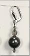 Swarovski Pearl Earring - Charcoal Grey (Coco)