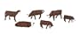 Bachmann Trains Cows- Brown and White