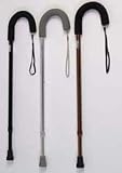 JAC Healthcare P4020 Black Adjustable Aluminum Cane with Sponge Handle and Hypalon grip