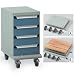 ROUSSEAU Modular Mobile Cabinets - Gray/blue