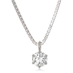 [�S�[���h&�_�C�������h �Z���N�V����]Gold&Diamond Selection �l�b�N���X K18 �z���C�g�S�[���h 1���΃_�C�������h�l�b�N���X 0.150ct �S����Ίw����\�[�e�B���O�t�� PN16-00008-ST