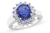 4 1/5 Carat Tanzanite Sterling Silver Ring