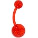 Bioplast Red Glitter Belly Ring