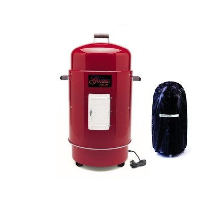 Brinkmann 810-7080-8 Gourmet Electric Smoker and Grill with Vinyl Cover, Red
