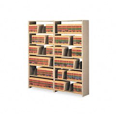Tennsco Snap-Together Open Shelving Steel 7-Shelf Closed Starter Set 48 x 12 x 88 Sand