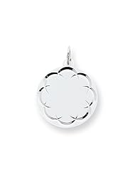 Sterling Silver Engraveable Round Disc Charm