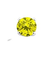 0.80 Ct Round Canary SI1/SI2 Diamond 14K Yellow Gold Ring