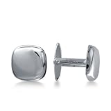 Sterling Silver Shinny Square Cuff Links.