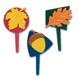 Fall Leaves Cupcake Picks - 12ct