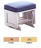 Glider Ottoman - Natural Finish/Hampton Buttercup Fabric