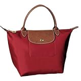 Longchamp Le Pliage Small Folding Handbag, Deep Red