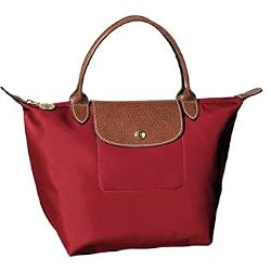 Longchamp Le Pliage Small Folding Handbag, Deep Red