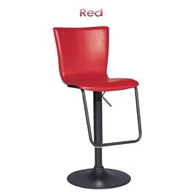 Click here to buy Modern Adjustable Counter Bar Stool Barstool, Red, (FREE_SHIPPING) by World Source Trading.