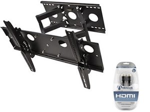 Cheetah Mounts Dual Arm Wall Mount APDAM3B for 32-55