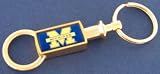 University of Michigan Gold Tone Valet Keychain