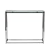Euro Style Sandor Clear Glass Top Console Table, Chromed Steel Base