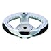 3 Spoked Chrome Plated Cast Iron Dished Hand Wheel with Handle, 10" Diameter, 3/4" Hole Diameter (Pack of 1)